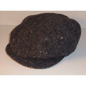 United Hatters Cap & Millinery Workers Newsboy Hat Grey Wool Small-1215T14